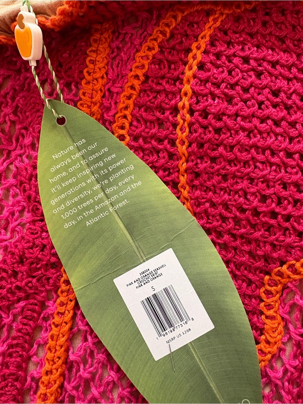 FARM Rio Pink and Orange Patterned Midi Skirt - Picture 4 of 4